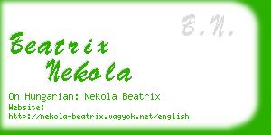 beatrix nekola business card